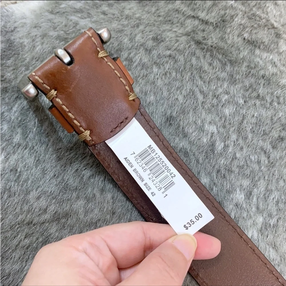 Fossil Aiden Leather Belt 42